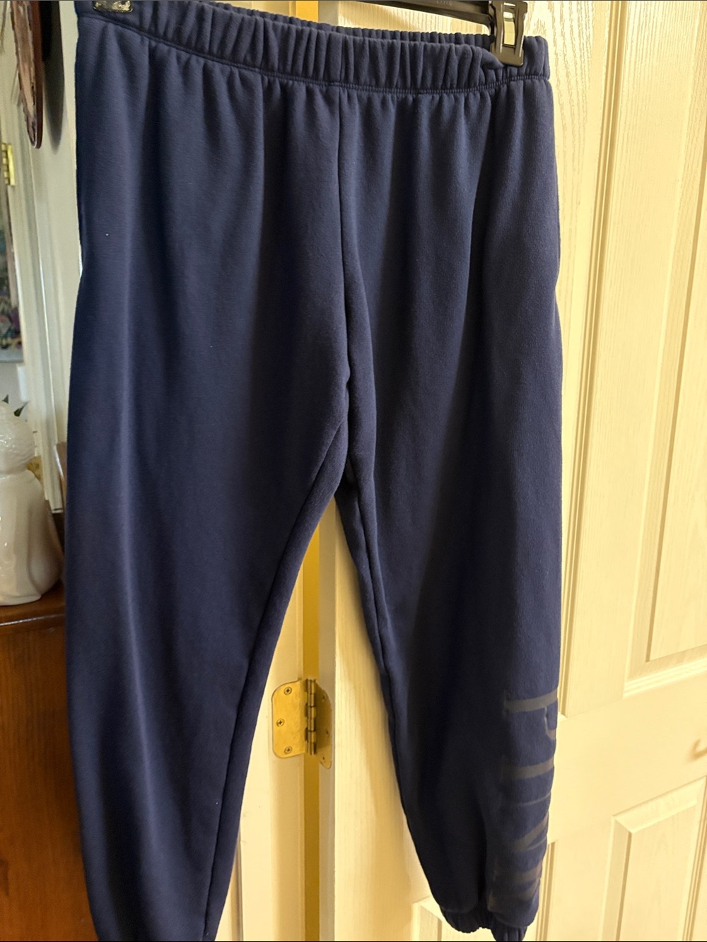 Women’s Pink Navy Fleece Jogger Pants